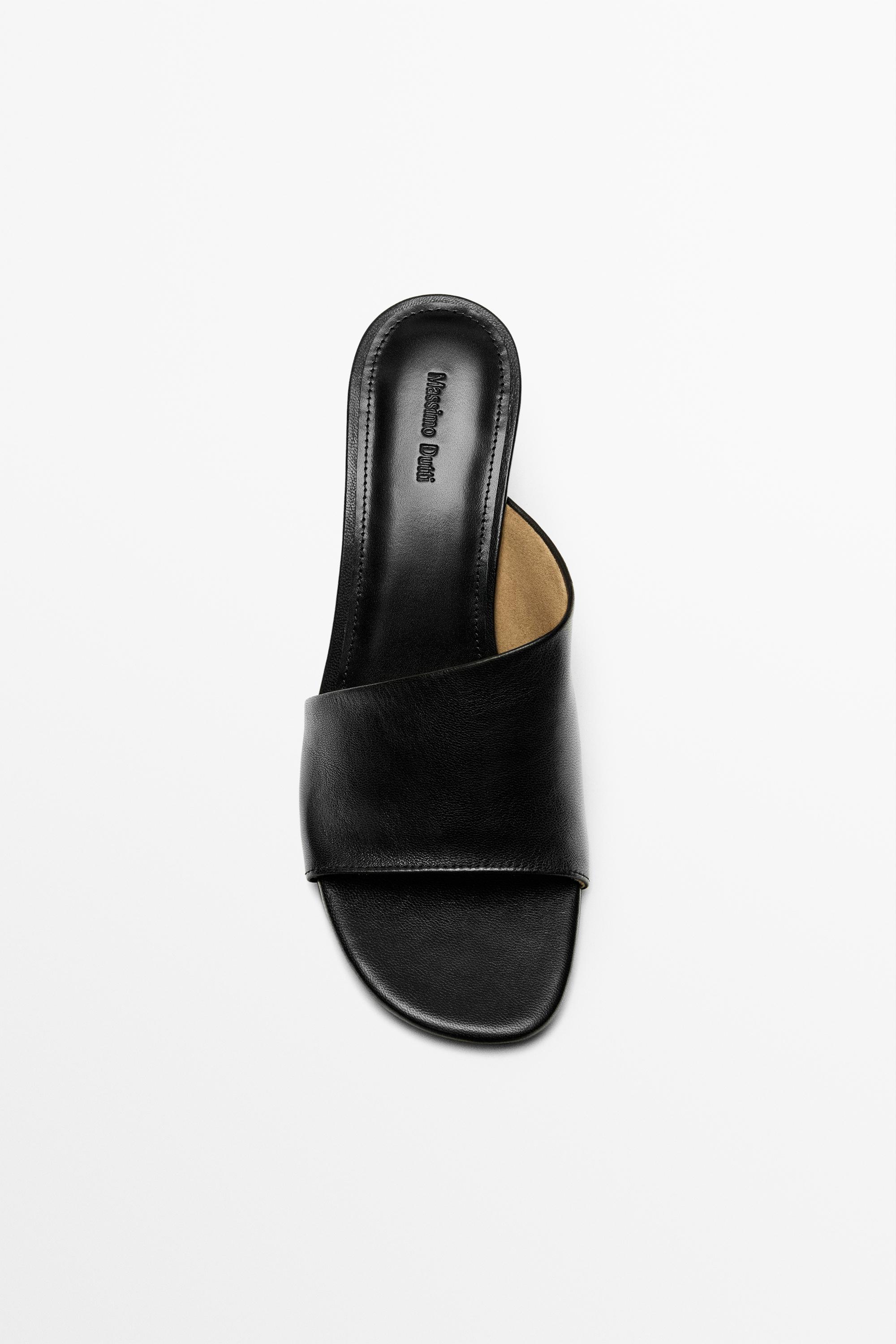 Soft leather wedge heel sandals